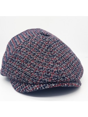 Zee Unisex Multicolor Desenli Kışlık Yün Ingiliz Kasket Şapka