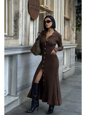 Meecy Uzun Triko Elbise