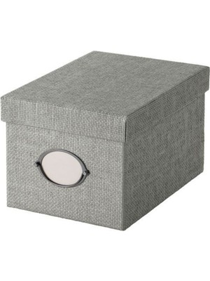 PremiumPort Gri Kapaklı Düzenleyici Kutu 18X25X15 Cm, Çok Amaçlı ve Kulplu Kullanım