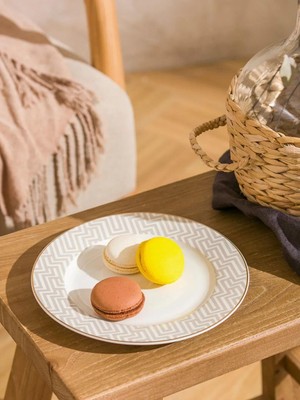 LC Waikiki Bej Desenli Porselen Tabak 19 cm  (S6)