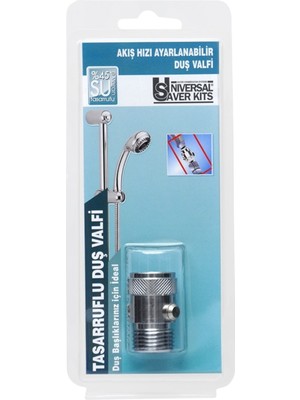 Akış Hızı Ayarlanabilir Duş Stop Valfi | Duşta %45’e Varan Su Tasarrufu | R1/2 Uyumlu