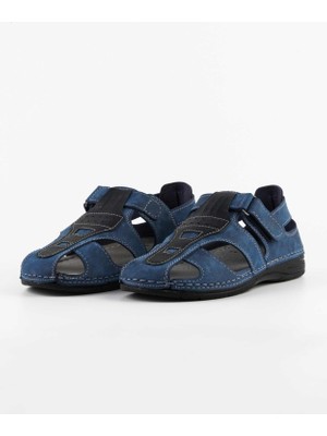 Dr. Klompa Erkek Sandalet - Lacivert - Konfor Destekli Yapı Şık Tasarım Yumuşak Taban Günlük Kullanıma Uygun