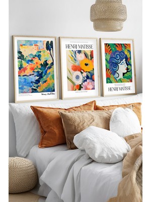 Huhuli Ahsap Cerceveli Henri Matisse Tablo Seti HUHU536