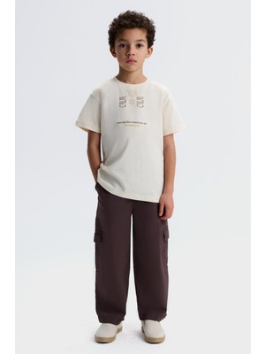 Nk Erkek Çocuk Calm Tshirt 4-8 Yaş Krem