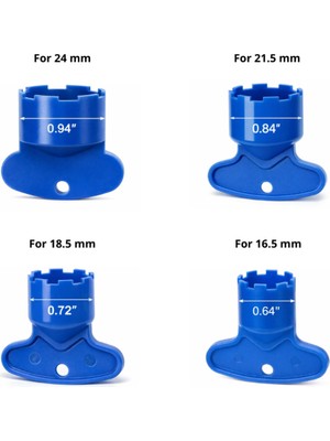 Gömme/gizli Perlatör Sökme-Takma 4’lü Anahtar Seti | ØM24 – ØM21.5 – ØM18.5 – ØM16.5