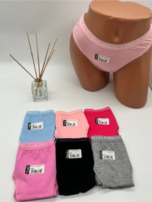 Tutku Kadın 6'lı Paket Karışık Renk Carmen Bikini Külot-Asorti-5