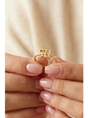 Fiyonk Kuyumculuk 14 Ayar Altın Kişiye Özel Tasarım Isim Veya Harf Yüzük