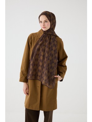 Camellia Scarfs Prag Rami Şal - Koyu Kahve