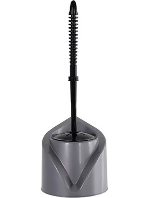 Gampus Siyah Plastik Dekor Tuvalet Fırçası Kolay Kullanım Klasik Klozet Fırçası Tuvalet Temizleme Seti