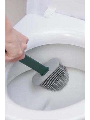 Gampus Hazneli Silikon Tuvalet Temizlik Fırçası Wc Klozet Fırçası