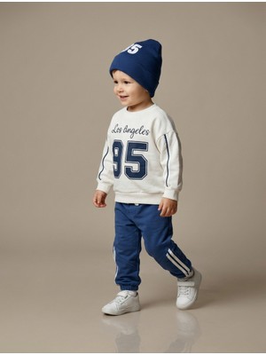 Bebendy Erkek Bebek Baskılı Bereli Eşofman Takımı