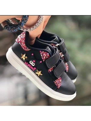 MyChild Kız Çocuk Kuromi Cırtlı Spor Ayakkabı Hologram Desenli Phylon (Hafif) Sneaker