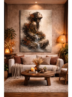 Dekoratif Doğa Ana Kanvas Tablo