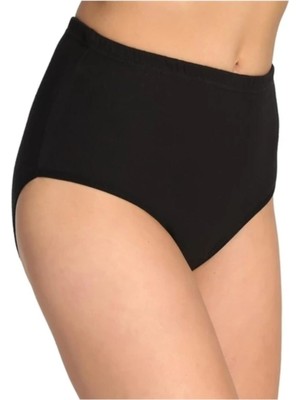 Tutku 6'lı Pamuk Yüksek Bel Kadın Bato Külot-Siyah-L