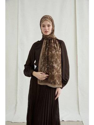 Camellia Scarfs Amber Kraş Şal - Mocha