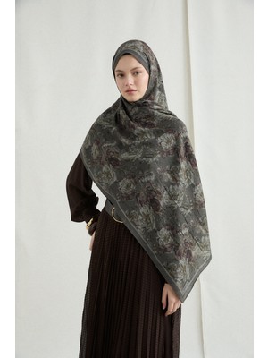 Camellia Scarfs Amber Kraş Şal - Çam Yeşili