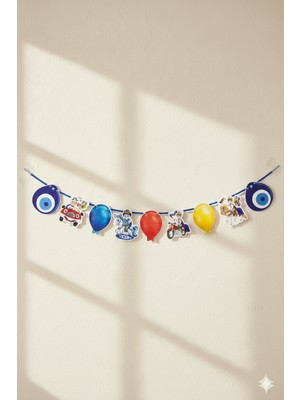 Deniz Party Store Sünnet Figürlü Karton Dekor Banner Uzar Süs