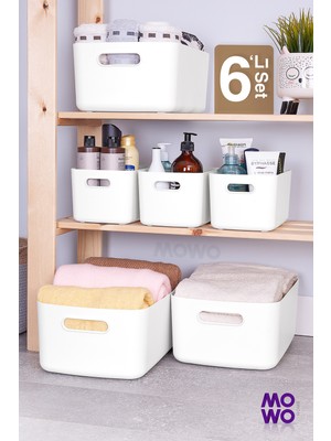 PremiumPort Pratik 6'lı Dolap Içi Düzenleyici Seti, Banyo ve Mutfak Organizeri