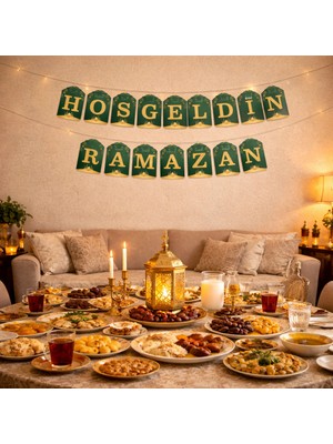 Okavango "hoş Geldin Ramazan" Dekorlu Süsü, Ramazan Süsleri, Ramazan Tavan Süsü Ürünleri Ramazan Süsleri, Sahur Iftar