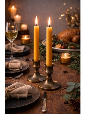 BRANDSMITHS 2'li Kehribar Kokulu Şamdan Mum