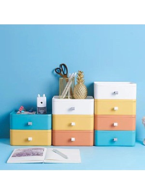 Mutfak Köşesi 9'lü Takı, Makyaj ve Kozmetik Düzenleyici Çekmece, Ofis Masa Düzenleyici, Çok Renkli