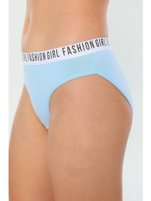 Tutku Çok Renkli Fashion Girl Kadın Slip Külot 6'lı Paket Mavi Standart Beden Rahat Tasarım