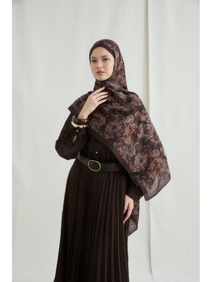 Camellia Scarfs Amber Kraş Şal - Kahve