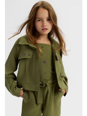 Nk Kız Çocuk Cashmere Gömlek 8-14 Yaş Haki