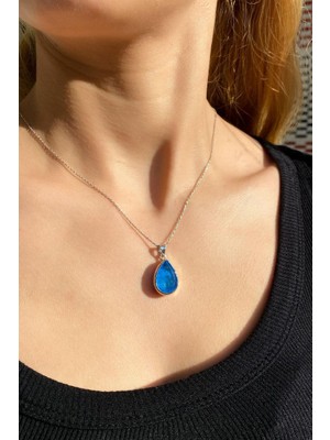 Spossy Silver Jewelry Damla Kolye