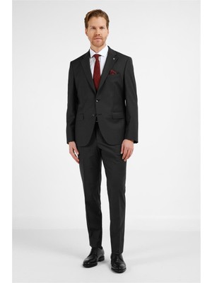 İmza Antrasit Mono Yaka 6 Drop Comfort Fit Takım Elbise 1001255178