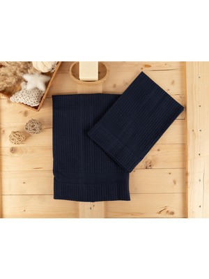 Baveno Home Pamuklu 2'li 40X60-60X110 cm Waffle Tasarım Pike Havlu Seti Baveno