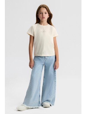 Nk Kız Çocuk Sunshine Tshirt 8-14 Yaş Krem