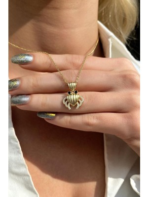Spossy Silver Jewelry Yengeç Kolye