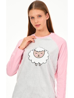 Kadın Pembe Welsoft Pijama Takımı DOFI_11