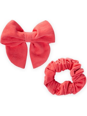 Cigit Kurdeleli Ve Lastikli Saç Tokası Mercan