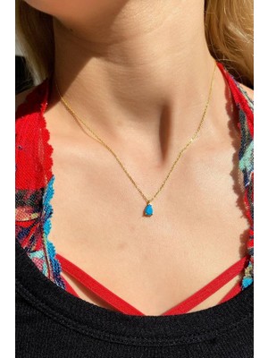 Spossy Silver Jewelry Minimal Damla Kolye