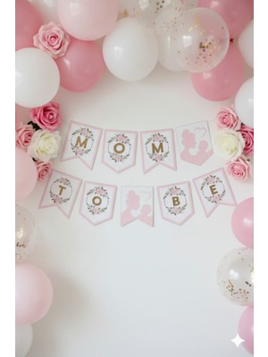 Deniz Party Store Mom To Be Uzar Yazı Pembe