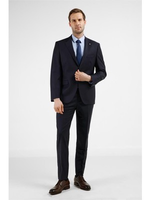 İmza Lacivert Mono Yaka 6 Drop Comfort Fit Takım Elbise 1001255178