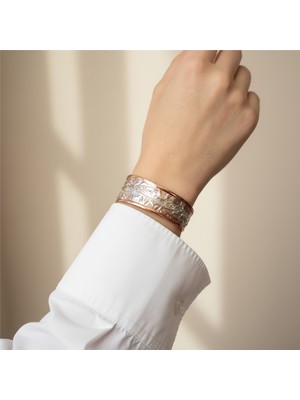 Gri Buruşuk Bakır Bileklik