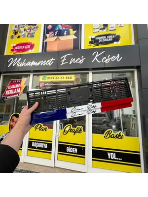 Pi Dekorasyon Fransız Bayrak Model Plakalık