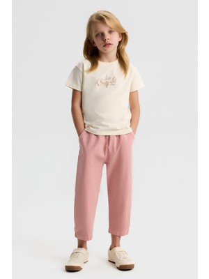 Nk Kız Çocuk Spring Tshirt 4-8 Yaş Krem