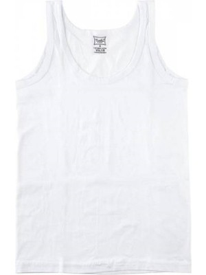 Tutku Erkek Çocuk Beyaz 6'lı Penye Atlet %100 Pamuk-Beyaz-11-12 Yaş