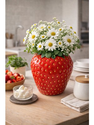 BRANDSMITHS Çilek Formlu Dekoratif Vazo