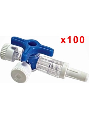 Sağlıklı Yaşam Üç Yollu Musluk Mavi 100'LÜ Kutu
