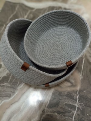 PremiumPort El Yapımı Çok Amaçlı Hasır Sepet Seti – 3'lü Organize Sepetler