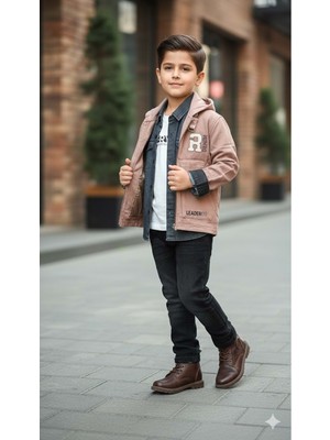 Gültekin Bebe Yavrucak Keten Ceketli  Gömlekli Takım 1-4 YAŞ-3804635 - Açık Kahve