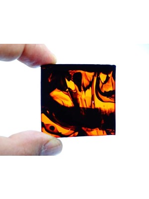 Turuncu Siyah Ateş Sıkma Kehribar Tesbih Kalıp Hammaddesi Yapımı