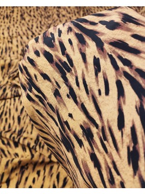 Kumaş Parça Kahve Siyah Saten Dokuma (En 145 cm x Boy 330 Cm)