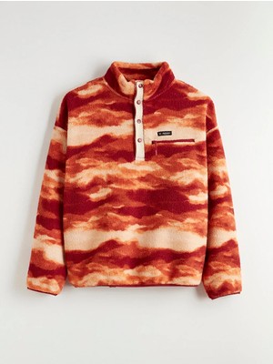 LC Waikiki Xsıde Actıve Turuncu Dik Yaka Desenli Polar Erkek Sweatshirt