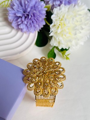 Roya Happiness Sevgililer Günü Hediyesi Eşe Altın Kaplama Kuyumcu Işçiliği Tül Bilezik Hint Kelepçe Hediye Kutulu